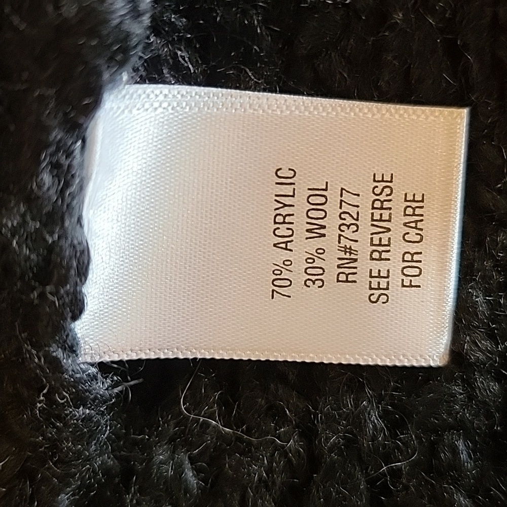 APT 9-Black Wool blend open front Asymmetrical sweater Size XL. NWT. - Picture 8 of 9